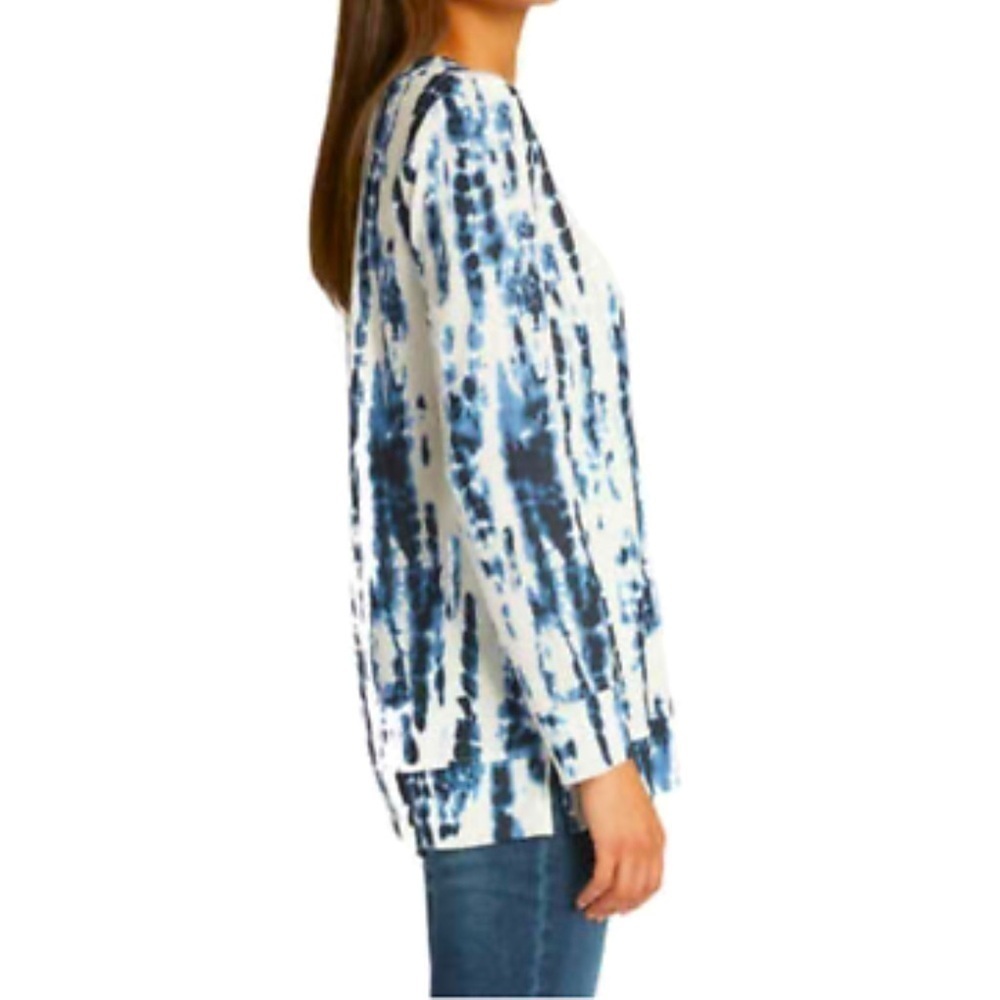 NWT NORDSTROM BP. Blue Tie Dye High-Low Tunic Sweatshirt MEDIUM Indigo blue - Picture 3 of 12
